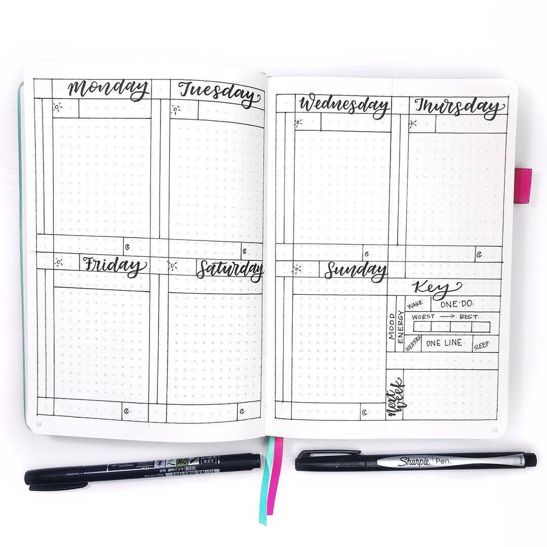 42 Best Bullet Journal Weekly Spread Ideas