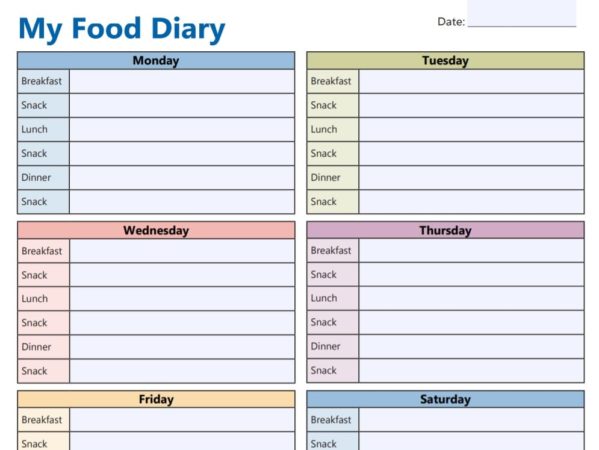 33 Food Journal & Diary Templates to Track Your Meals