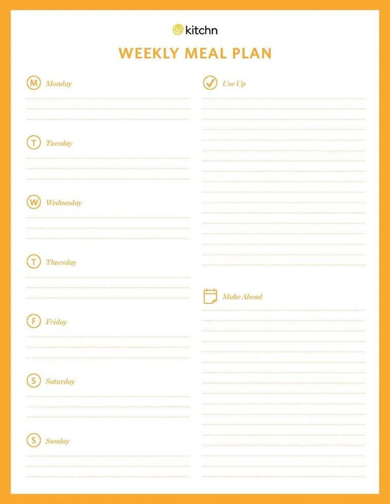 27 Printable Weekly Meal Planner Templates for 2022