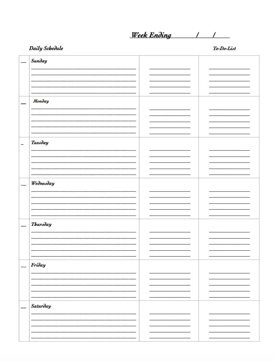 35 Free Weekly Planner Template Printables For 2024