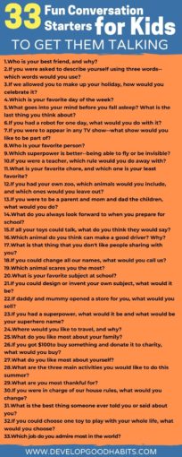 115 Fun Conversation Starters For Kids To Get Them Talking