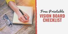 Free Printable Vision Board Checklist