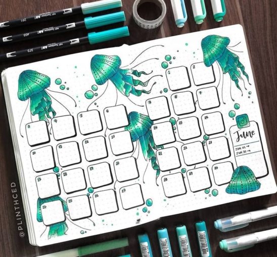 25 Monthly Bullet Journal Spread Ideas & Examples