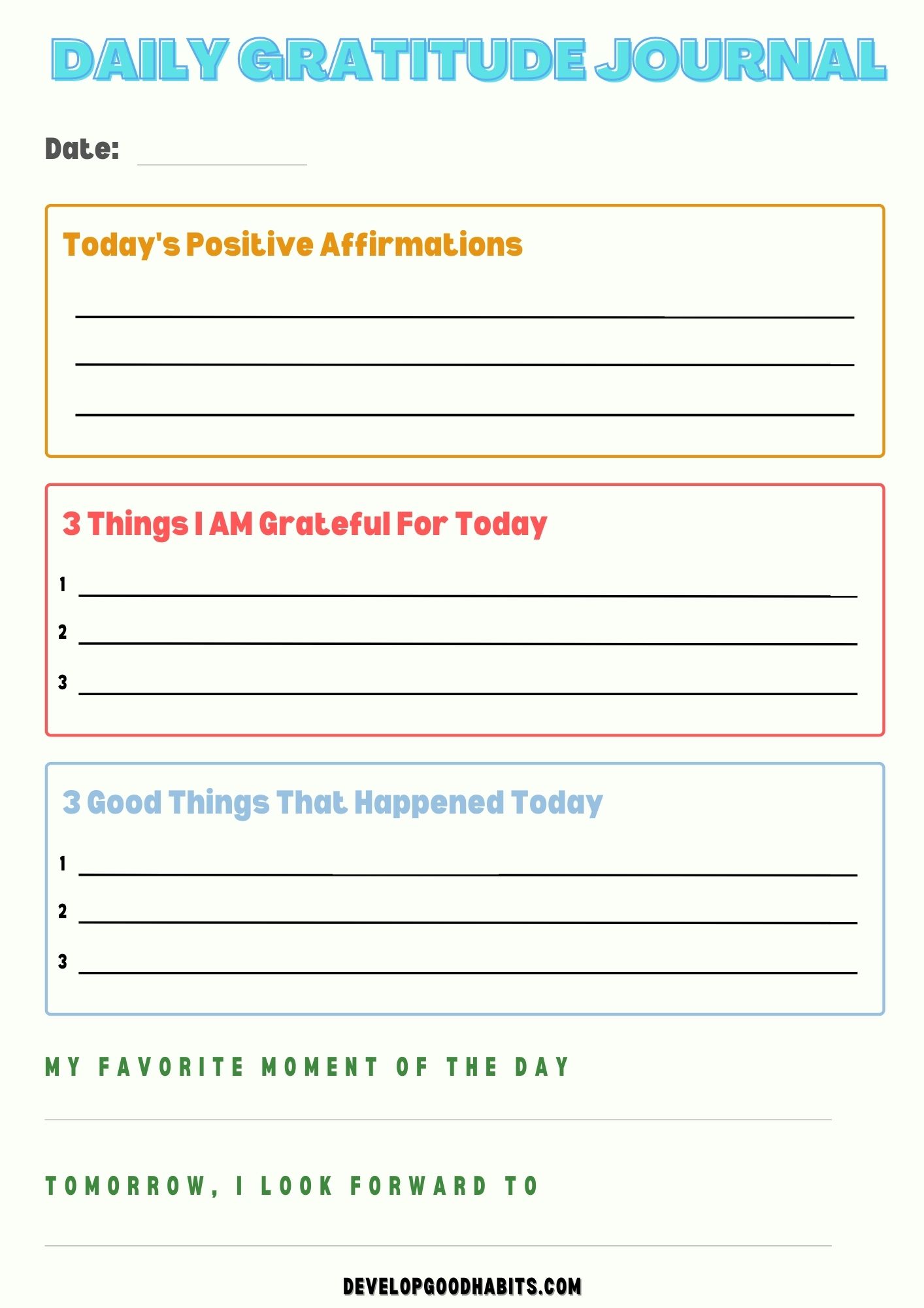 23 Printable Gratitude Journal Template Examples for 2023 - Freejoint