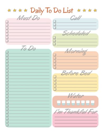 11 Printable Daily Checklist (and To Do List) Templates