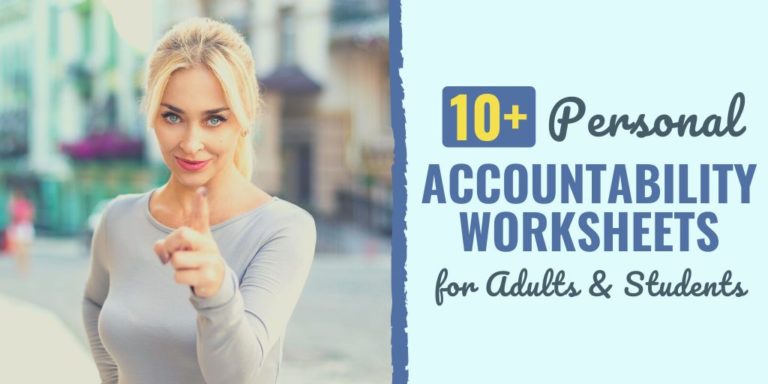 11 Personal Accountability Worksheets for Adults & Students