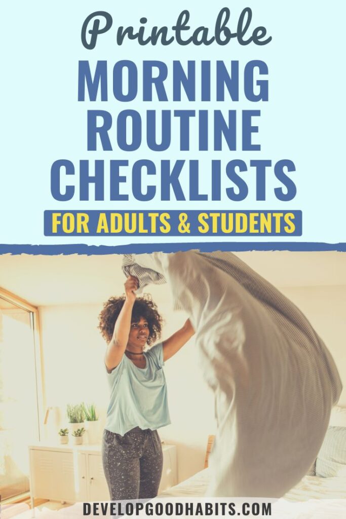 morning routine checklist examples | morning routine checklist for kids | daily routine checklist