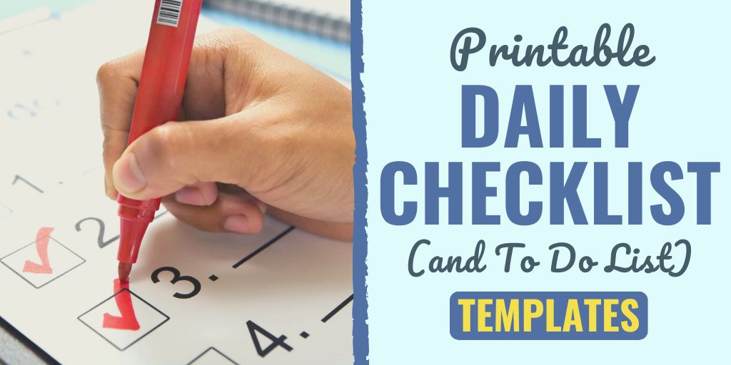 daily checklist template | daily checklist template free printable | free editable checklist template