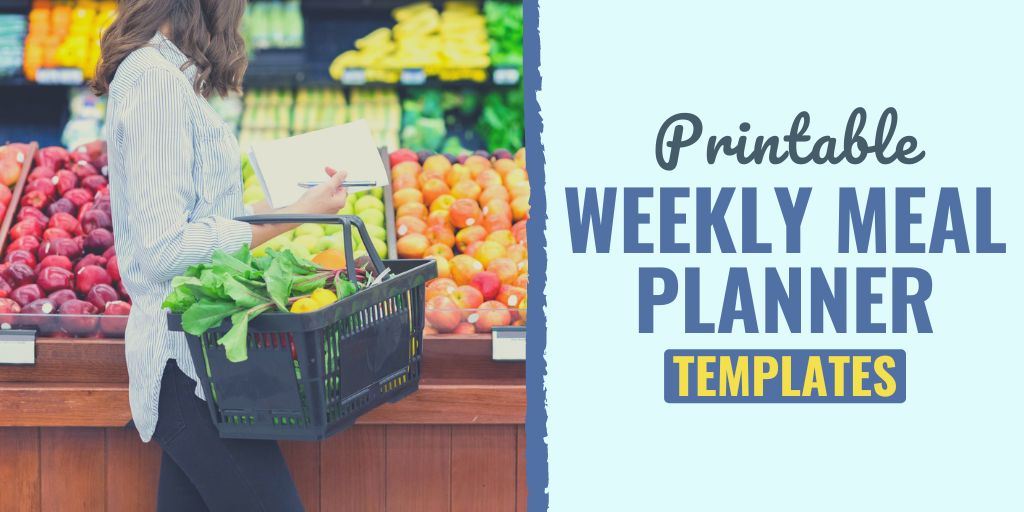 weekly meal planner template | weekly meal planner template printable | editable weekly meal planner template